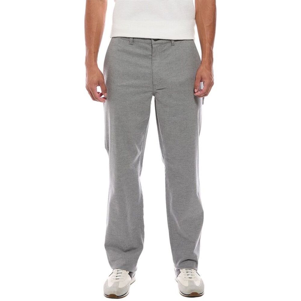 Theory Mens Rhodes Wool-Blend Pant, Grey